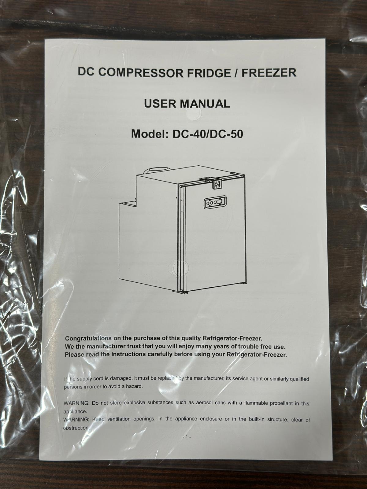 RV Refrigerator DC-40 & DC-50