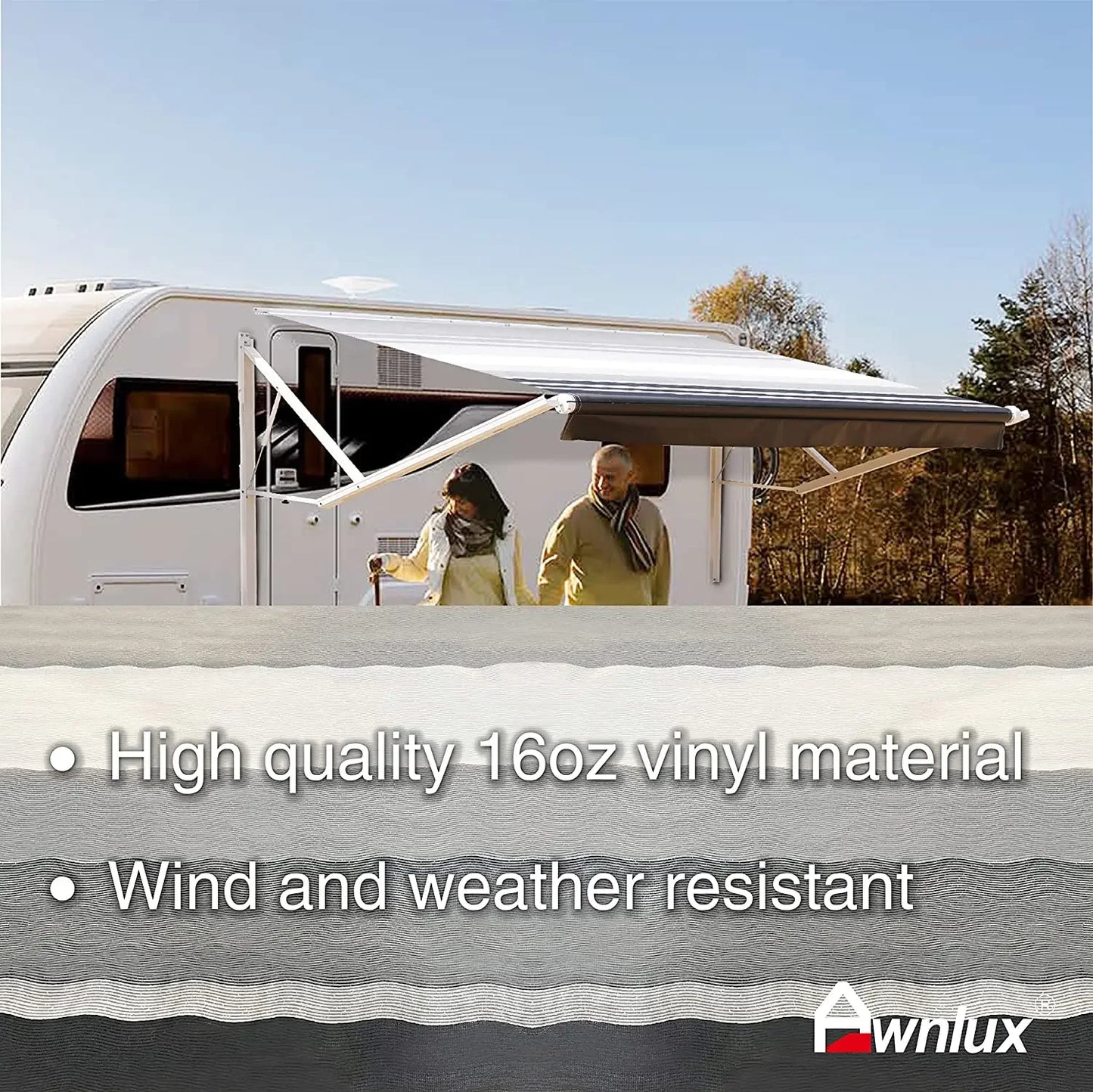 Electric Motorized RV Sunshade Awning for Caravans & Campers