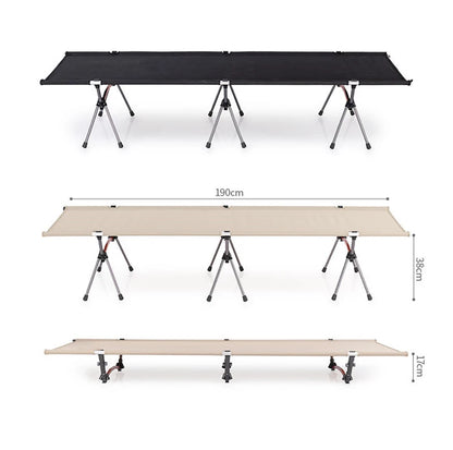 Folding Camping Cot, Adjustable Height, Lightweight Sleeping Bed, Tent Cot, with Storage Bag, Comfortable for Outdoor&Indoor