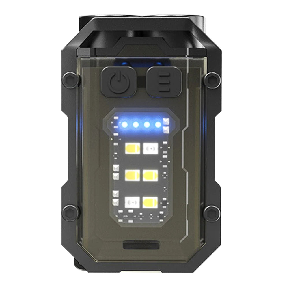 High Bright Flashlight USB Charging Super Bright Torch 180LM Portable Keychain Light Multifunctional for Camping Fishing Walking