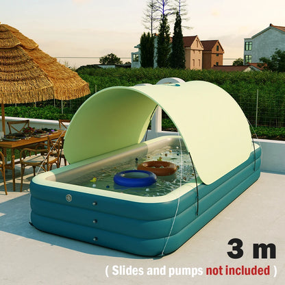 Inflatable Swimming Pool with Slide & Sun Shade