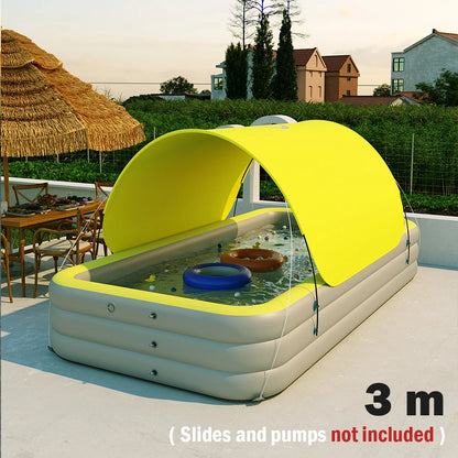 Inflatable Swimming Pool with Slide & Sun Shade