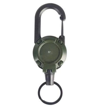Outdoor Sporty Retractable Key Chain Tool - Heavy Duty Steel Wire Rope, Sturdy Carabiner Buckle & Spring Key Ring