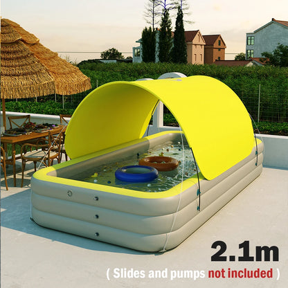 Inflatable Swimming Pool with Slide & Sun Shade
