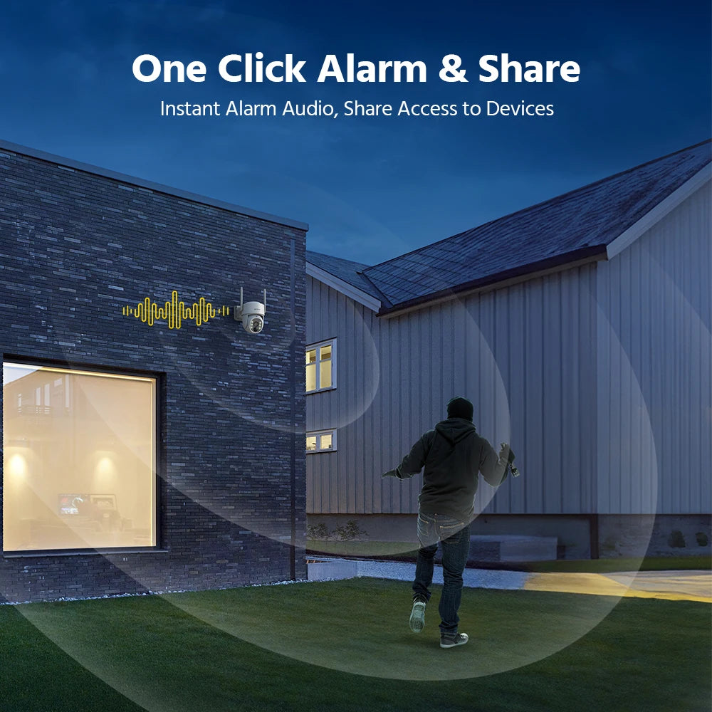 ANNKE 4MP Solar Wirelesss PT IP Camera PIR Night Vision Outdoor 4MP Dual Lens Wifi Security Camera Auto Tracking Smart Life