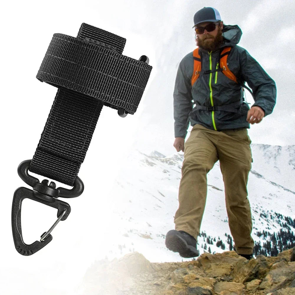 1/2/5/8PCs New Multi-purpose Tactical Gloves Buckle Glove Hook Military Fan Outdoor Climbing Rope Storage Adjust Camping Hanging