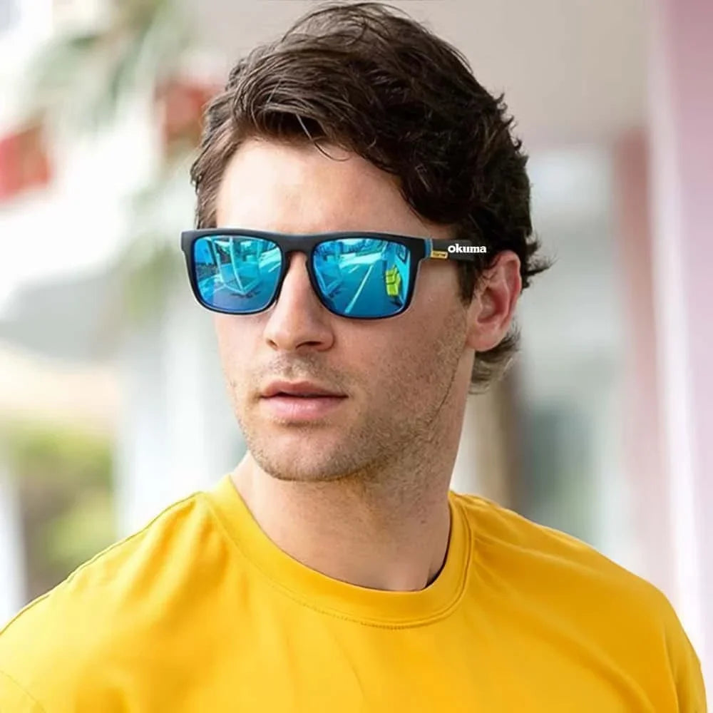 New 6 color okuma fishing glasses men women polarized cycling glasses for outdoor driving and hiking anti glare UV400 sunglasses