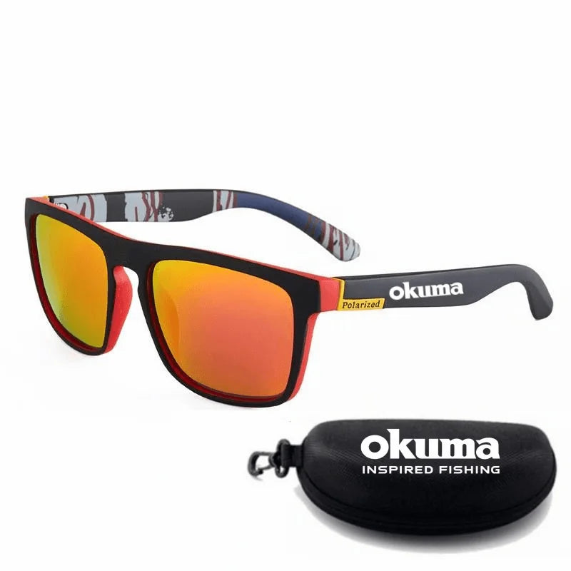 New 6 color okuma fishing glasses men women polarized cycling glasses for outdoor driving and hiking anti glare UV400 sunglasses