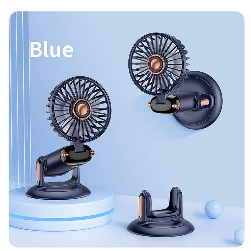 Handheld Mini Fan 1200mAh Foldable Portable Desk Outdoor Neck Hanging 5 Speed USB Rechargeable Fan Phone Stand Display Screen