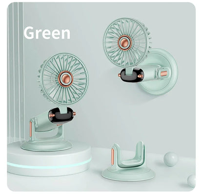 Handheld Mini Fan 1200mAh Foldable Portable Desk Outdoor Neck Hanging 5 Speed USB Rechargeable Fan Phone Stand Display Screen