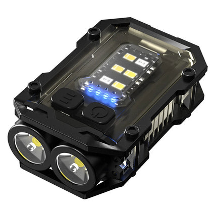 High Bright Flashlight USB Charging Super Bright Torch 180LM Portable Keychain Light Multifunctional for Camping Fishing Walking