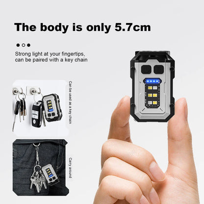 High Bright Flashlight USB Charging Super Bright Torch 180LM Portable Keychain Light Multifunctional for Camping Fishing Walking