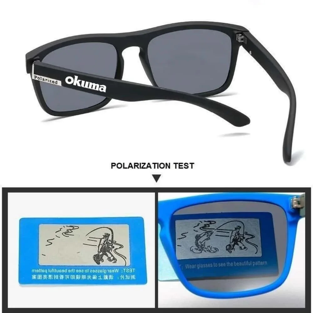 New 6 color okuma fishing glasses men women polarized cycling glasses for outdoor driving and hiking anti glare UV400 sunglasses