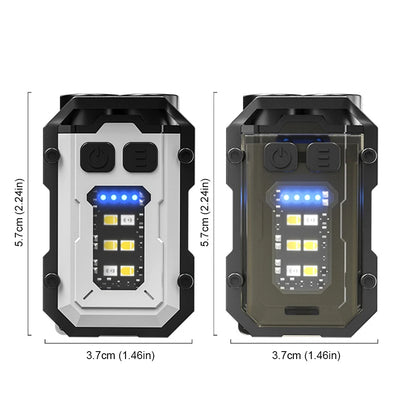 High Bright Flashlight USB Charging Super Bright Torch 180LM Portable Keychain Light Multifunctional for Camping Fishing Walking