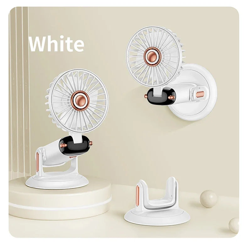 Handheld Mini Fan 1200mAh Foldable Portable Desk Outdoor Neck Hanging 5 Speed USB Rechargeable Fan Phone Stand Display Screen