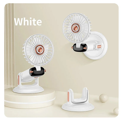 Handheld Mini Fan 1200mAh Foldable Portable Desk Outdoor Neck Hanging 5 Speed USB Rechargeable Fan Phone Stand Display Screen
