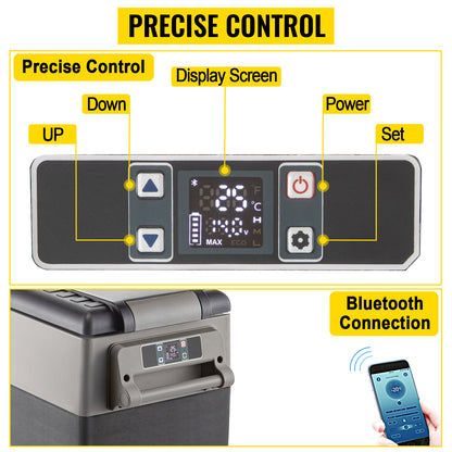 SucceBuy 20L 22L 35L 45L 55L Car Refrigerator Mini Fridge Freezer Portable Compressor Cooler DC 110-240V Ice Box for Camping